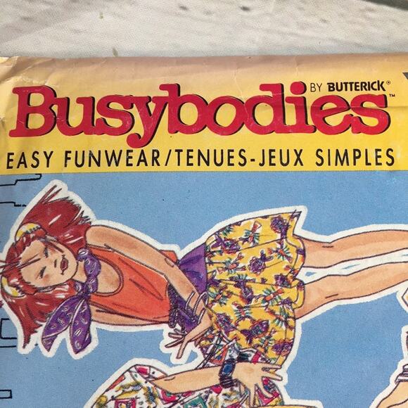 Vintage 1989 Busybodies by Butterick Sewing Pattern 4002 Girl's/Boy's - Picture 4 of 12